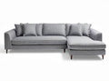 Divano angolare in tessuto marrone con cuscini sfoderabili 230 x 160 x 85cm