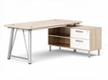 Scrivania moderna in legno colorato con cassetti e scomparti dimensioni 150 x 75 x 75cm