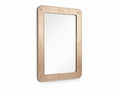 Specchio rettangolare in metallo argentato 90 x 60 x 3cm per arredamento casa